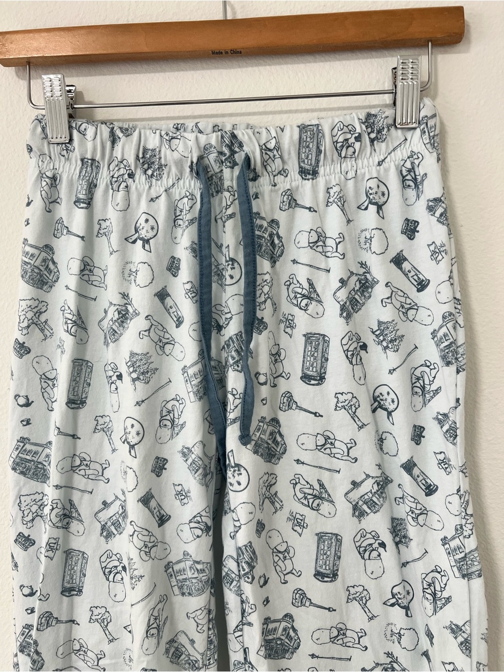 Disney Blue Cotton Winnie the Pooh Pajama Pants - Picture 2 of 8
